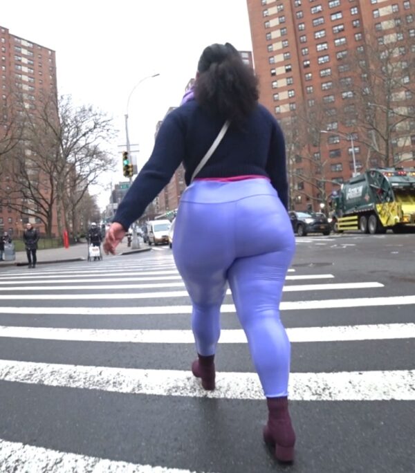 Pearshaped in Purple Pants! Lovely Leathery Latina!! [Part 2 of 2]