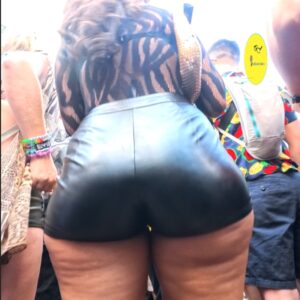 Pearshaped PAWG Booty Dancing in Tight Leather Shorts!! [Freebie Edition]
