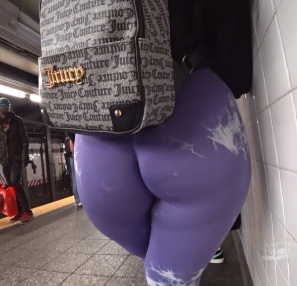 BBW Latina Booty in Super-Wedged Purple Leggings! 🤤🤤🤤