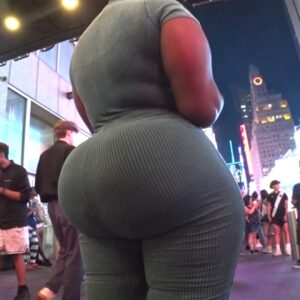 Super Bubbly Booty Ebony in Green One-Piece!