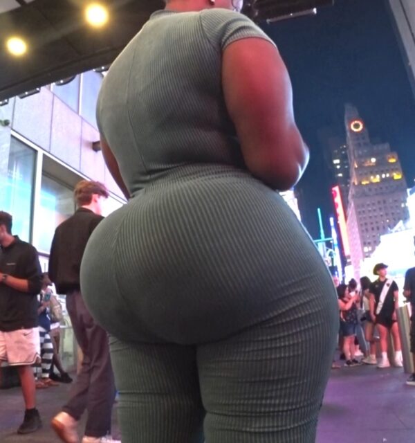 Super Bubbly Booty Ebony in Green One-Piece!