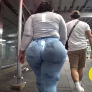 OMG!!! Most EPIC Latina Superbooty in Blue Wedged Leggings!!! 😱😱😱 [Part 2 of 2!!!]