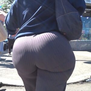 Ultra Heavy BBW Latina Colossal Booty in Gray Pants!!! 🤯🤯🤯