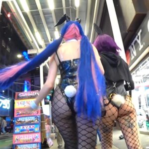 EPIC Bite-sized snHoe-Bunny Cosplay Thotties in Fishnets!!!  🤯🤯🥵🥵🥵