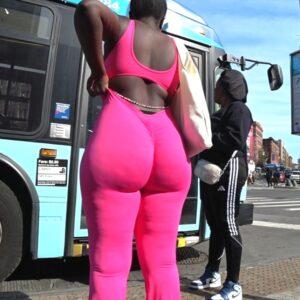 EPIC African Cutie w/ Wedged Phat Booty in Pink One-Piece! ❤️‍🔥❤️‍🔥❤️‍🔥