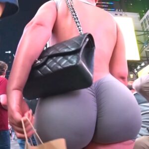 Epic Wedged Booty BBL Random Instathot Latina in Gray Acting Paranoid... 😑😑😑