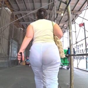 Greek BBW PAWG in See-thru White Pants! 🤤🤤🤤