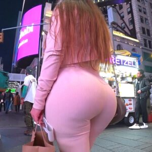 Lovely Latina in Pinkish Beige Outfit! 😍😍😍