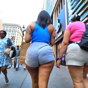 Insane Epic Latina Thot MILF in Tightest Wedged Gray Shorts!!! 🤯🤯🤯