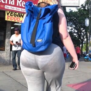 Insane Epic See-thru Thick Polish PAWG Booty in Gray Pants!!! 🥵🥵🥵