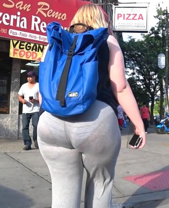 Insane Epic See-thru Thick Polish PAWG Booty in Gray Pants!!! 🥵🥵🥵